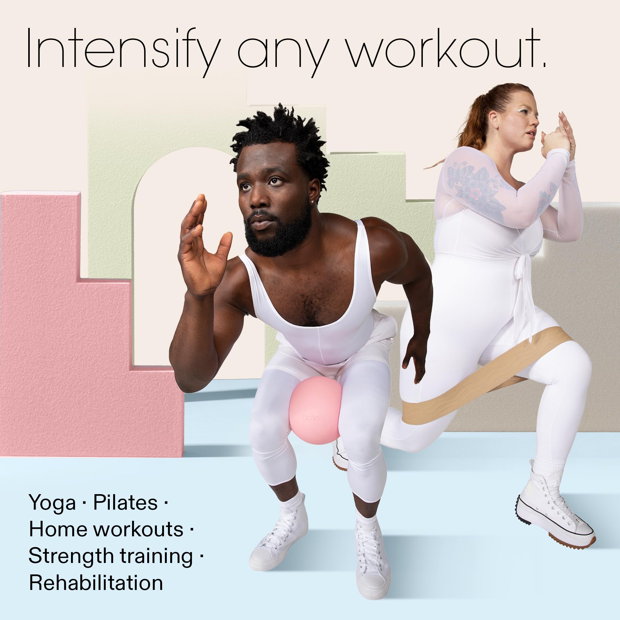 Bala Bands & Bala Balls Home Workout Equipment Bundle - Blush - Image 3