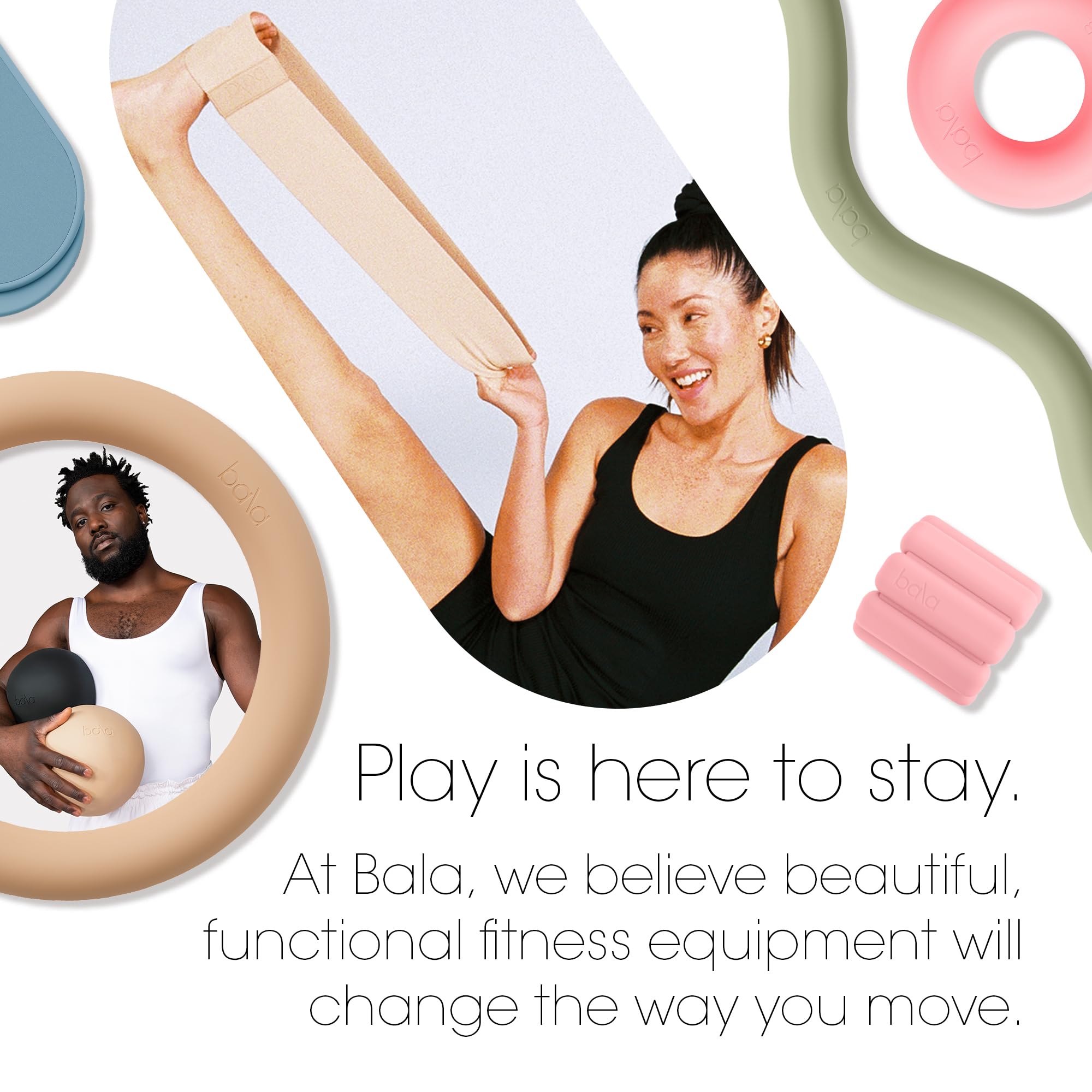 Bala Bands & Bala Balls Home Workout Equipment Bundle - Blush - Image 5