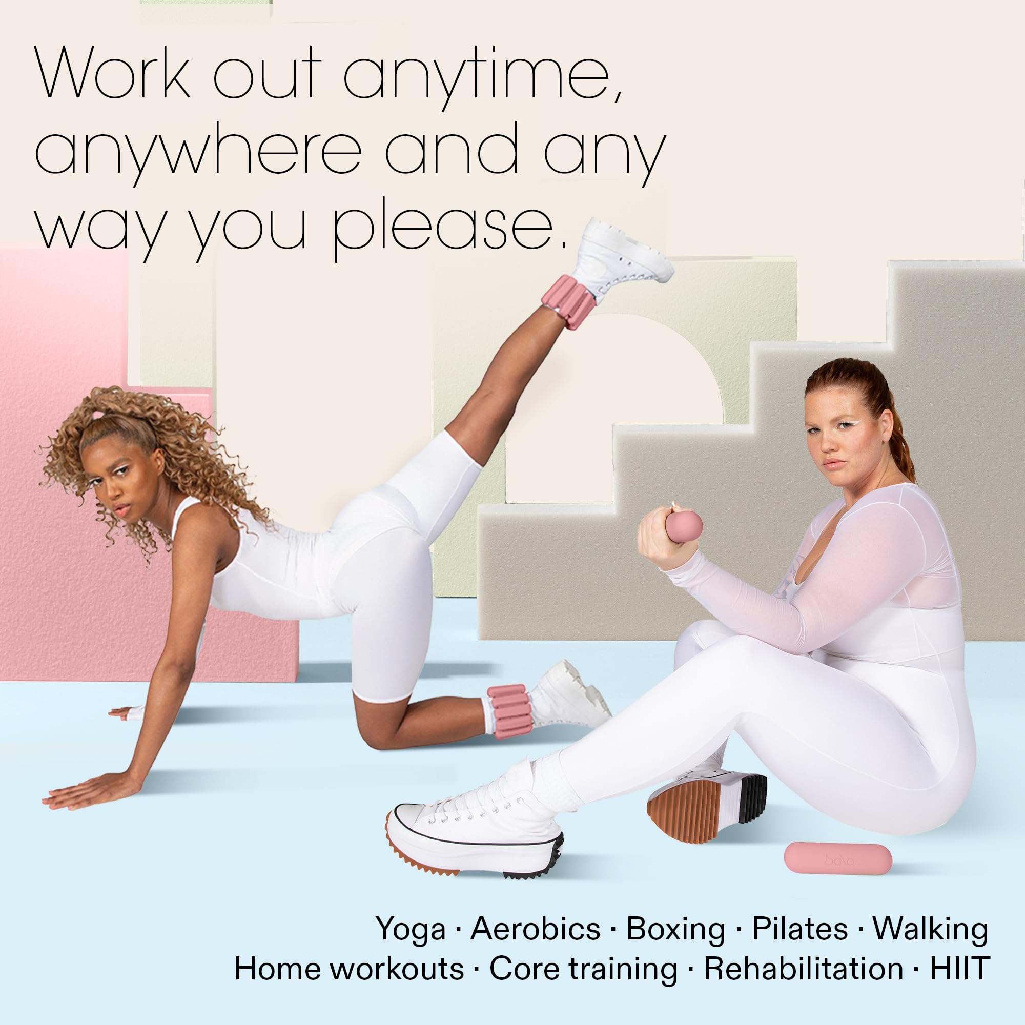 Bala Bangles & Bala Bars Home Workout Equipment Bundle - Blush - Image 3