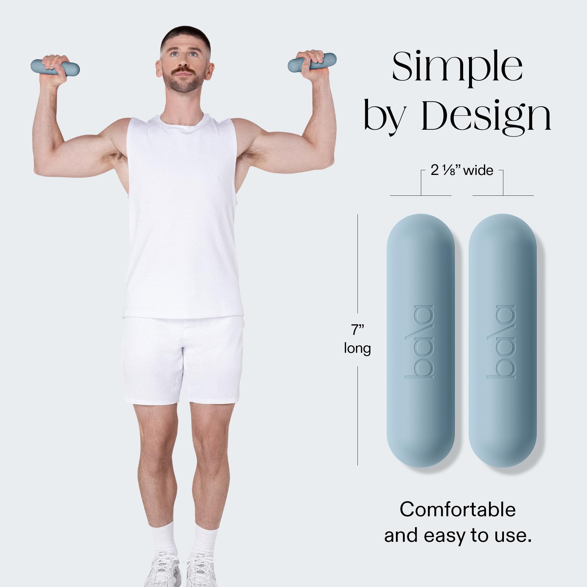 Bala Bars Dumbbell Set for Women & Men - Set of 2 Bars Designed for Walking, Strength Training, HIIT, Boxing & Aerobics - Hand Weights for Working Out at Home - Image 4