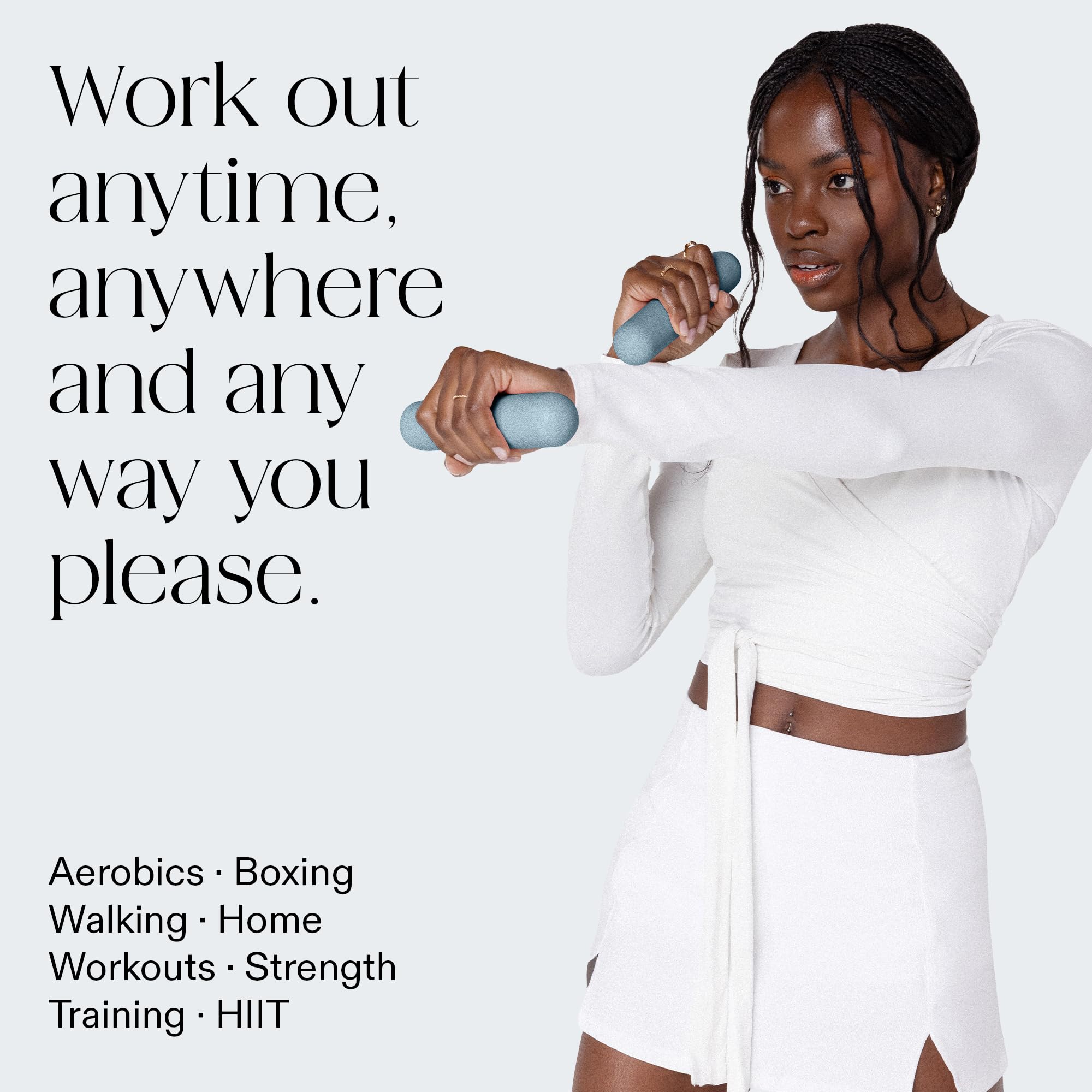 Bala Bars Dumbbell Set for Women & Men - Set of 2 Bars Designed for Walking, Strength Training, HIIT, Boxing & Aerobics - Hand Weights for Working Out at Home - Image 3