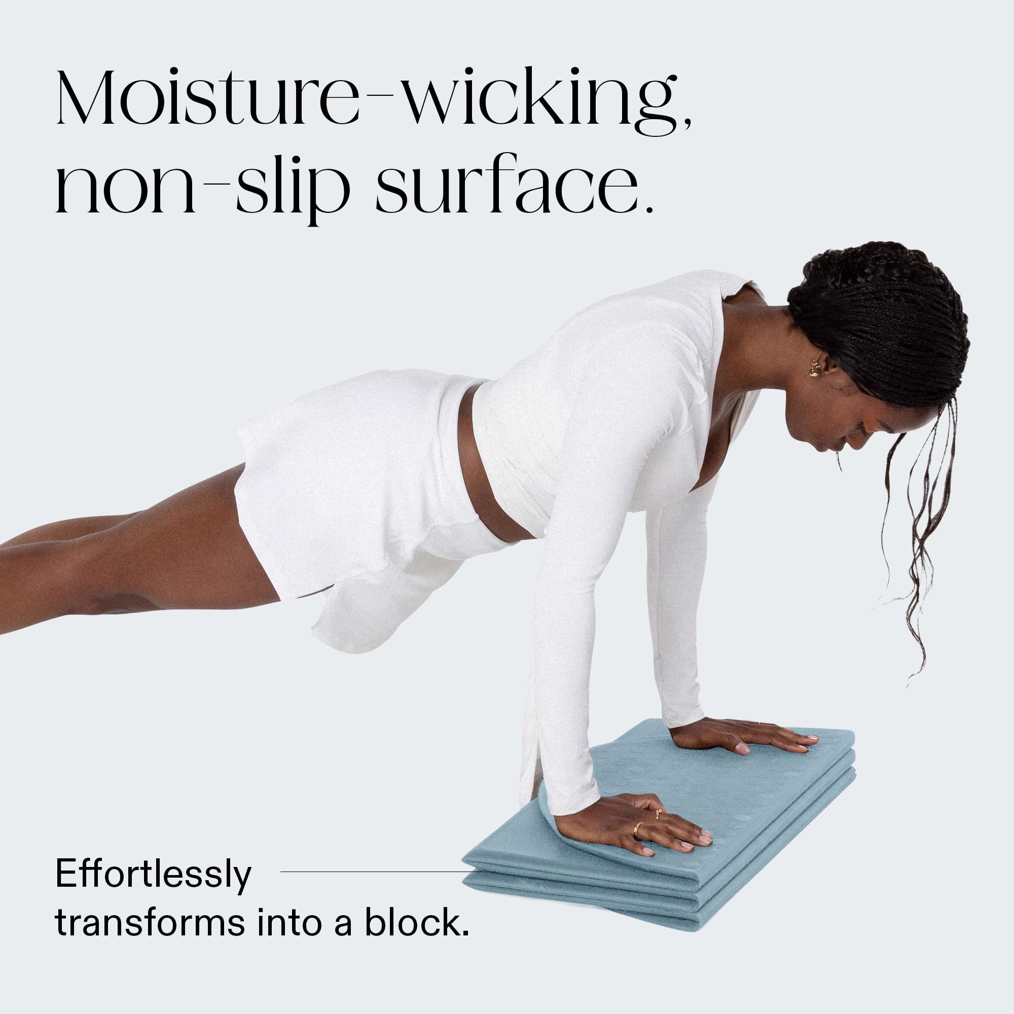 Bala Compact Workout Mat for Gym - 12MM Thick Slip-Resistant & Sweat Absorbing Yoga Mat for Pilates, Core Training & Exercise - Home Fitness Essentials for Women & Men - Travel-Friendly - Image 3