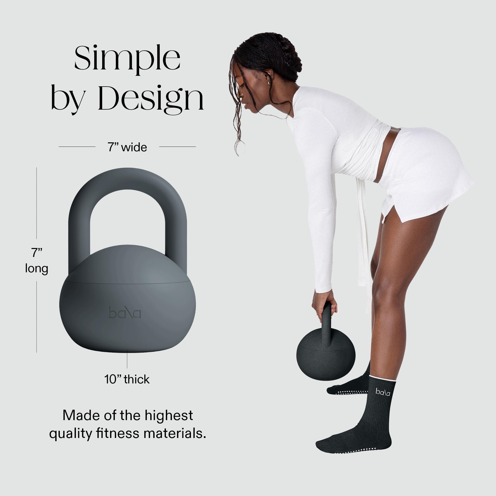 Bala Kettleball, Soft Kettlebell for Women - Kettlebells Strength & Core Training Equipment for Home Gym Workouts - Anti-Slip Grip Exercise Weights with Cushioned Impact-Resistant Base - Image 5