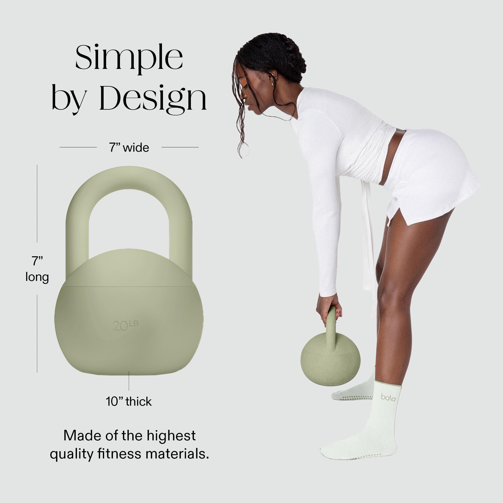 Bala Kettleball, Soft Kettlebell for Women - Kettlebells Strength & Core Training Equipment for Home Gym Workouts - Anti-Slip Grip Exercise Weights with Cushioned Impact-Resistant Base - Image 5