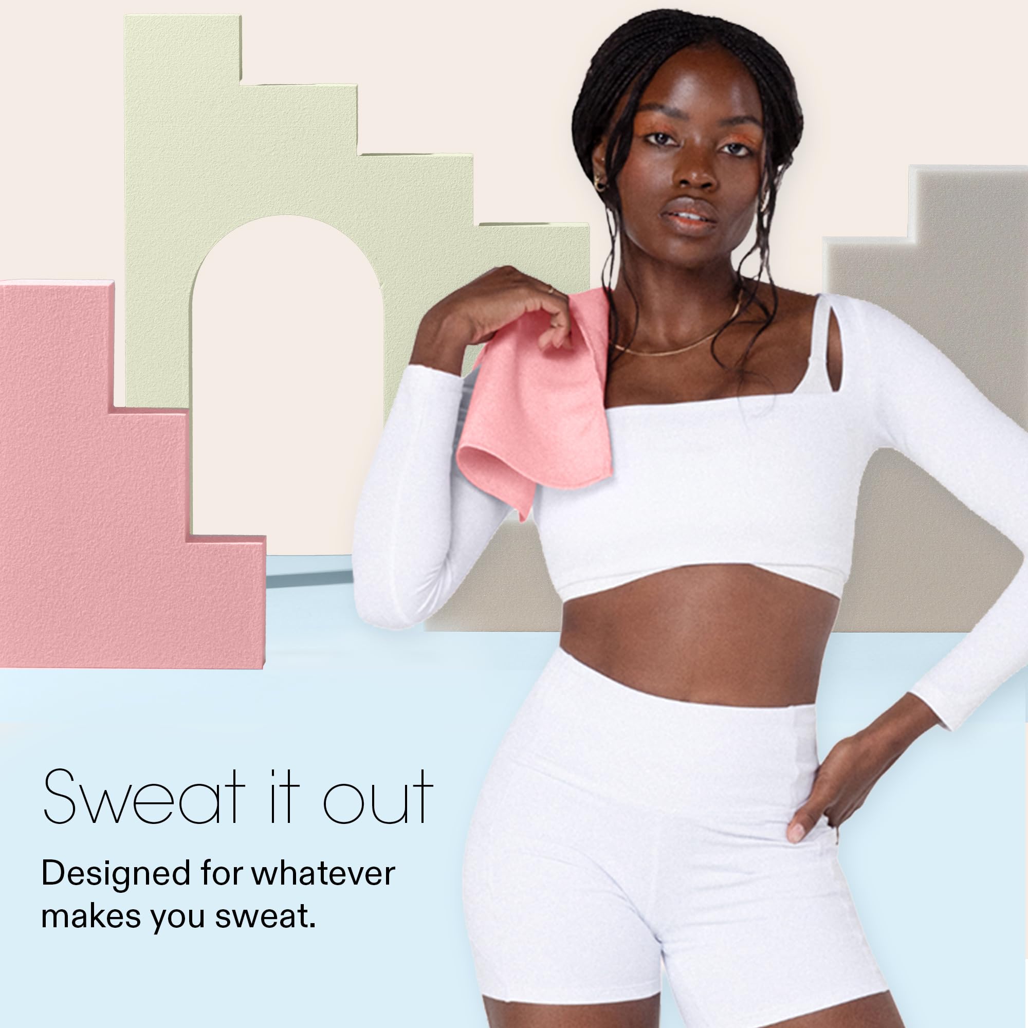 Bala Mini Sweat Towels for Gym, Sage - Cooling & Sweat Absorbing Gym Towels for Athletic Sports, Yoga, Pilates & Exercise - Home Workout Essentials for Women & Men - Soft, Quick Dry Fitness Rags - Image 3