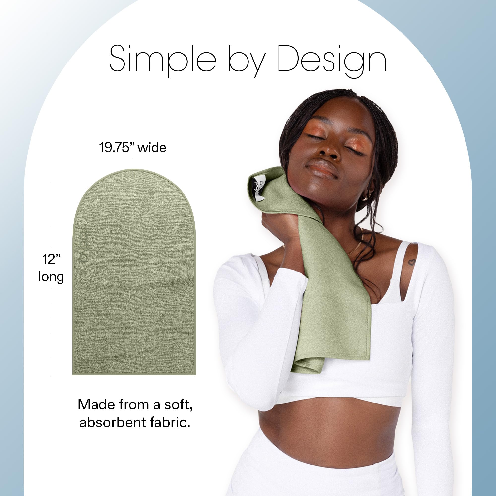 Bala Mini Sweat Towels for Gym, Sage - Cooling & Sweat Absorbing Gym Towels for Athletic Sports, Yoga, Pilates & Exercise - Home Workout Essentials for Women & Men - Soft, Quick Dry Fitness Rags - Image 4