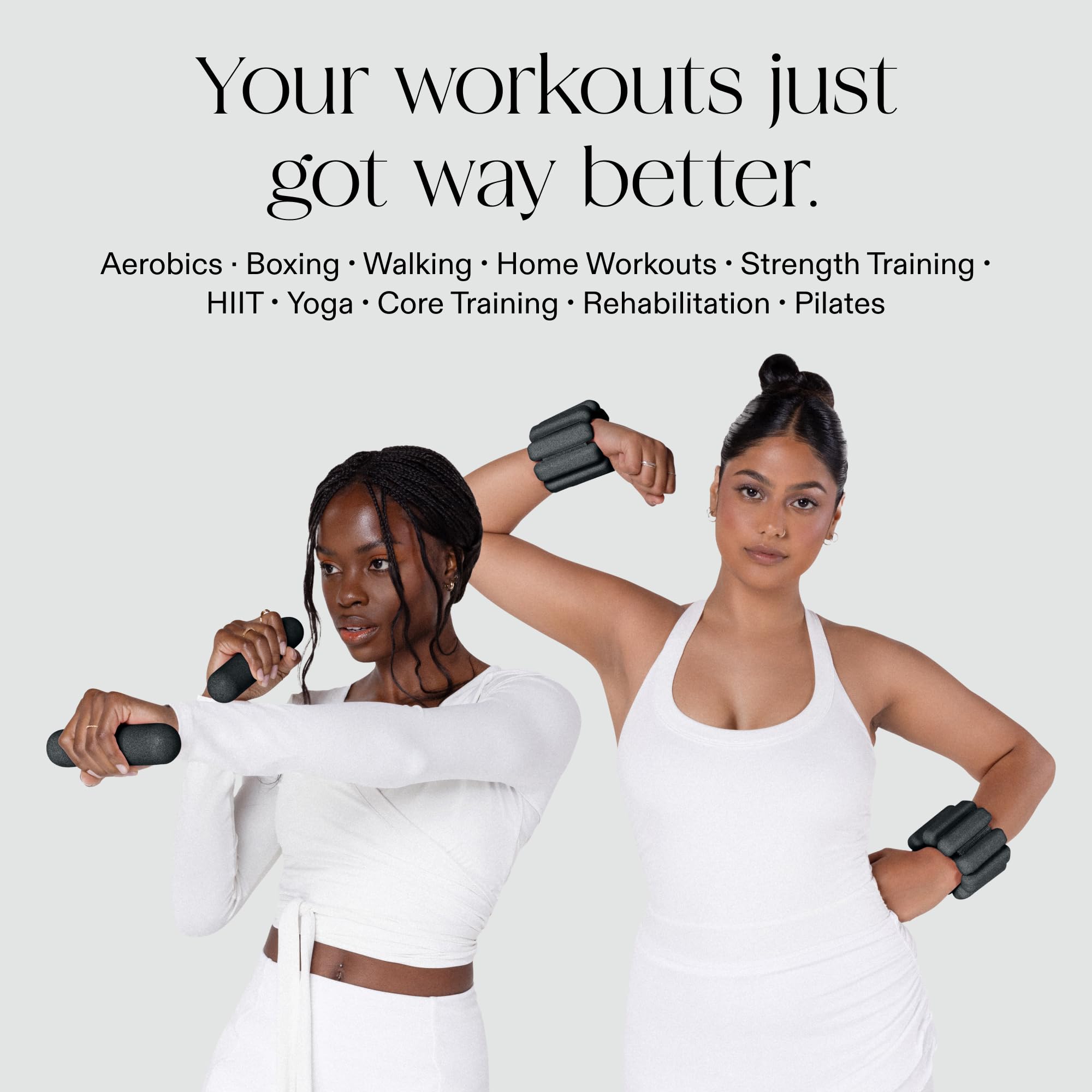 Bangles Wrist & Ankle Weights 2 Pound Pair and Bala Bars Dumbbell Set 2 Pound – Wearable Ankle Weights & Hand Weights for Fitness, Yoga & Strength Training - Image 3